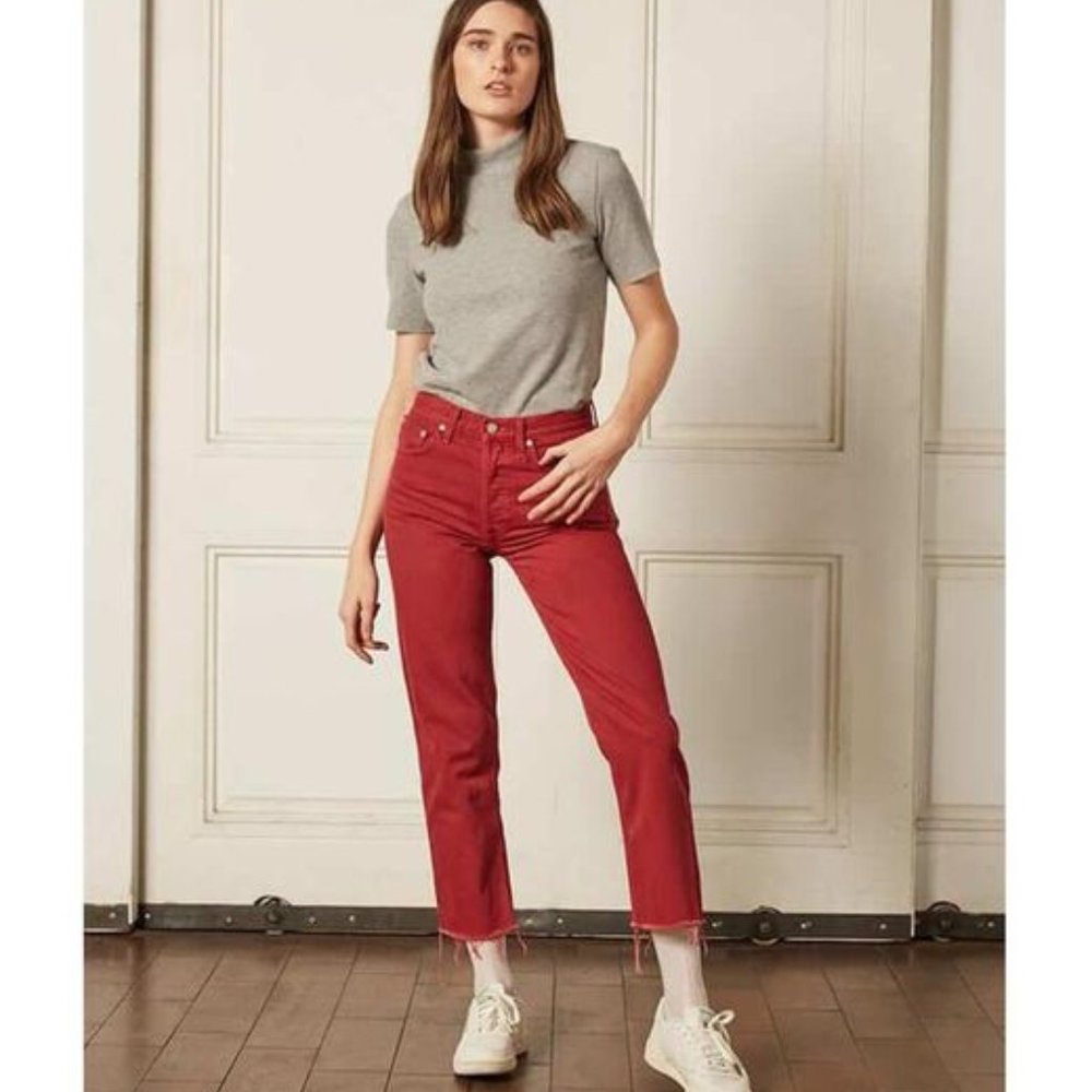 Boyish Tommy High Rise Jeans - Red - Size 28